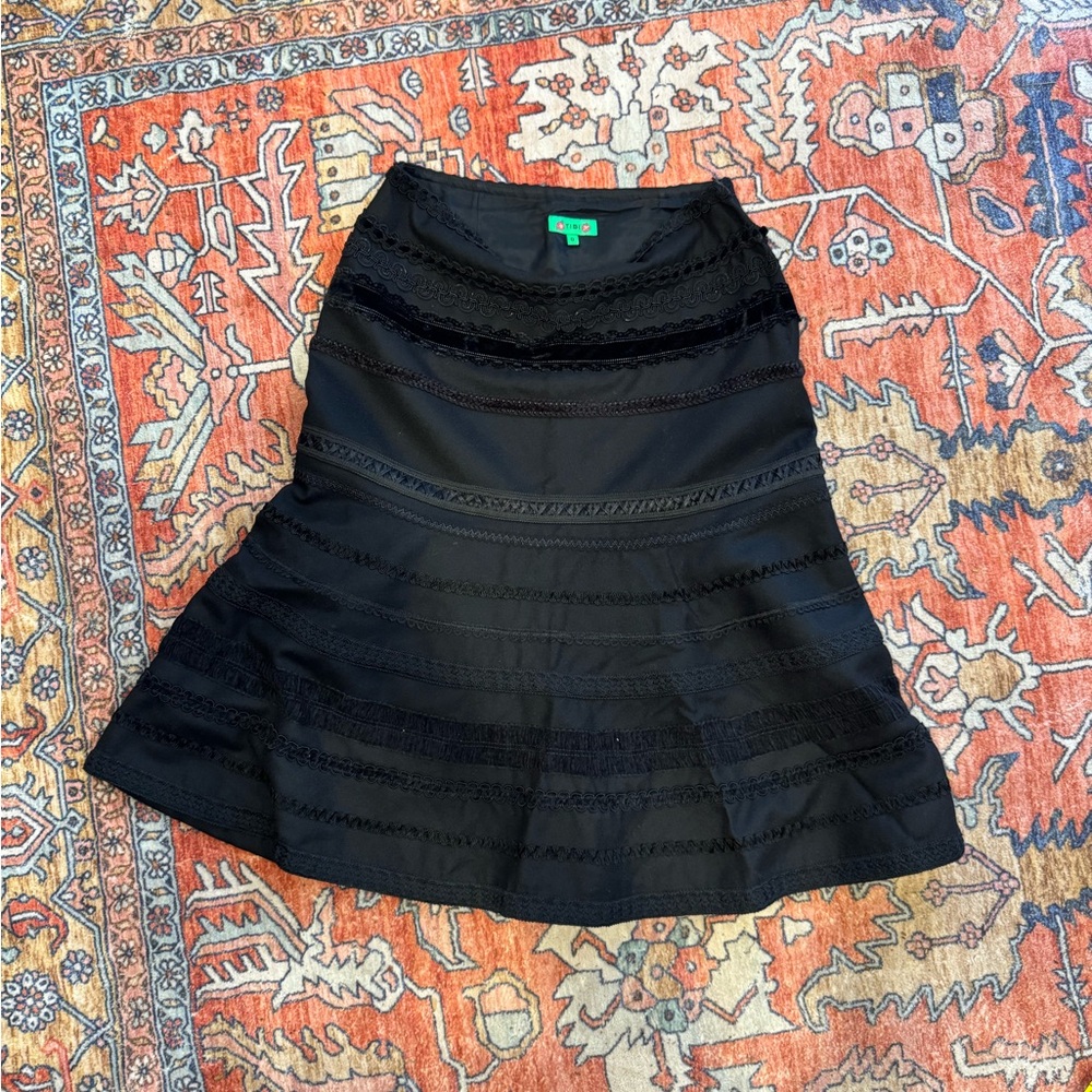 Elegant Black Lace Skirt
